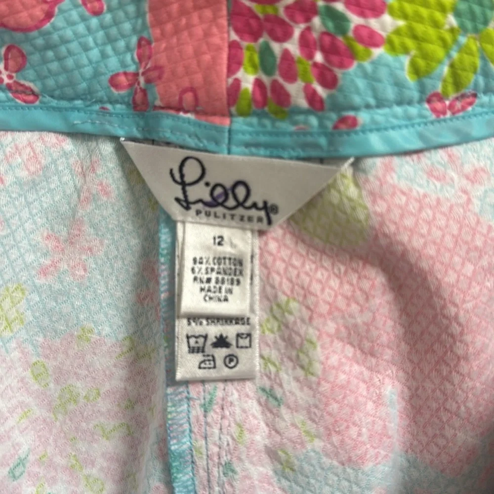Lily Pulitzer Vintagd Elephant Print Capri Pants size 12 94% cotton 6% Spandex. - Picture 14 of 14